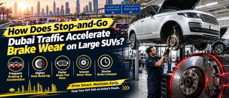 How Does Stop-and-Go Dubai Traffic Accelerate Brake Wear on Large SUVs